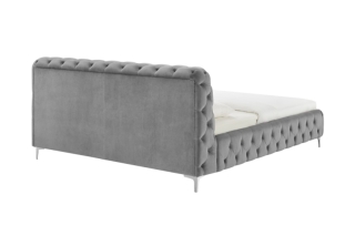 LuxD Dizajnová posteľ Rococo 160 x 200 cm sivý zamat obr-3