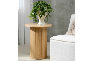 Furniria Dizajnový odkladací stolík Vasiliy 50 cm prírodný dub