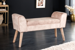 LuxD Dizajnová lavica Dafina 90 cm béžový zamat