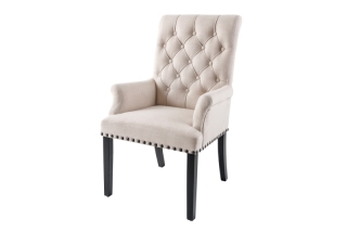 LuxD 28291 Dizajnová stolička s podrúčkami Queen II béžová obr-4