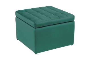 LuxD Dizajnová taburetka Rococo 60 cm smaragdovo-zelený zamat