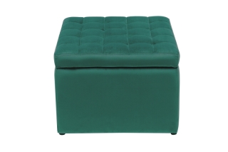 LuxD Dizajnová taburetka Rococo 60 cm smaragdovo-zelený zamat obr-2