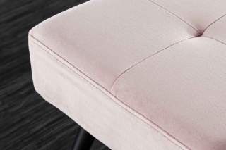 LuxD Dizajnová lavica Bailey 100 cm ružový zamat obr-2