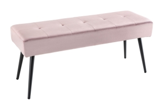 LuxD Dizajnová lavica Bailey 100 cm ružový zamat obr-4