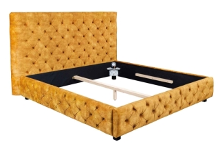 LuxD Dizajnová posteľ Laney 160 x 200 cm horčicový zamat obr-4