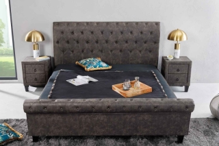 LuxD Dizajnová posteľ Viviano 180 x 200 cm tmavosivá obr-1