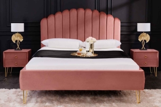LuxD Dizajnová posteľ Palmira 140 x 200 cm staroružová obr-1