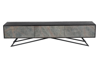 LuxD Dizajnový TV stolík Quillon 200 cm prírodný kameň obr-1
