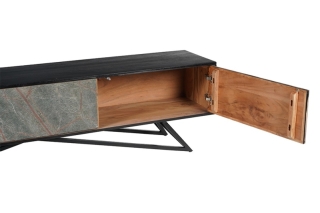 LuxD Dizajnový TV stolík Quillon 200 cm prírodný kameň obr-4