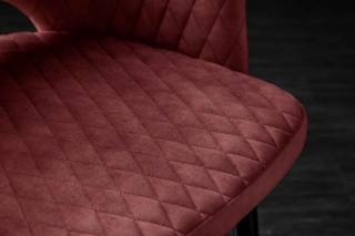 LuxD 28535 Dizajnová stolička Laney červený zamat obr-2