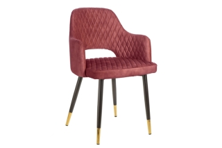 LuxD 28535 Dizajnová stolička Laney červený zamat obr-4