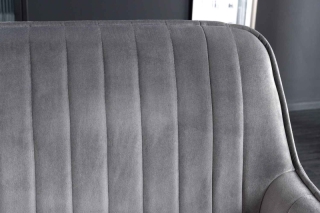 LuxD Dizajnová lavica Esmeralda 160 cm strieborno-sivý zamat obr-1