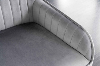 LuxD Dizajnová lavica Esmeralda 160 cm strieborno-sivý zamat obr-2