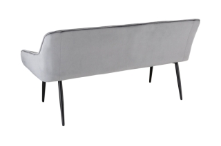 LuxD Dizajnová lavica Esmeralda 160 cm strieborno-sivý zamat obr-4