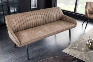 LuxD Dizajnová lavica Esmeralda 160 cm taupe