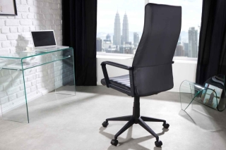 LuxD Dizajnová kancelárska stolička Roma čierna obr-3