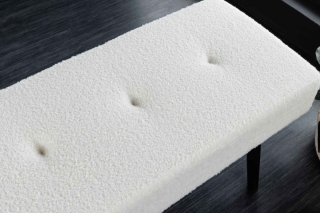 LuxD Dizajnová lavica Bailey 100 cm biela obr-2