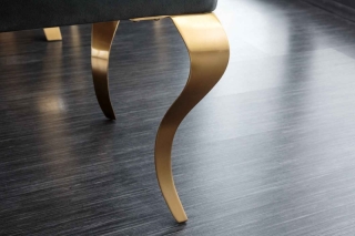 LuxD Dizajnová lavica Rococo 172 cm čierna / zlatá obr-3