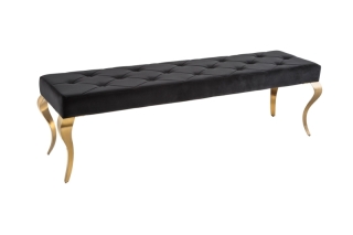 LuxD Dizajnová lavica Rococo 172 cm čierna / zlatá obr-4