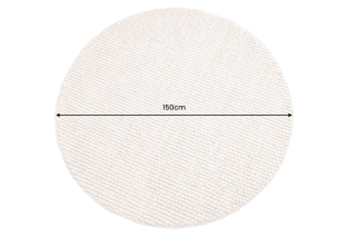 LuxD Dizajnový okrúhly koberec Arabella 150 cm béžový obr-4