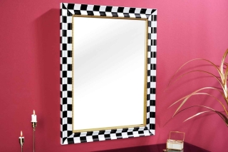 LuxD Dizajnové nástenné zrkadlo Hartwell  čierno-biele  x  28822