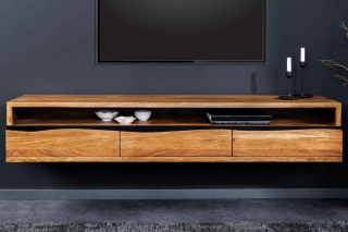 LuxD Dizajnový závesný TV stolík Massive Honey 160 cm akácia obr-1