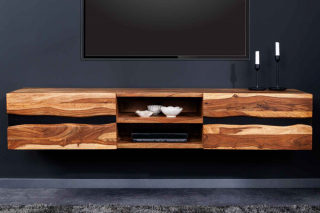 LuxD Dizajnový závesný TV stolík Argentinas 160 cm Sheesham obr-1