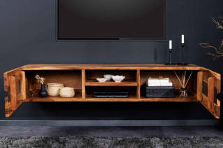 LuxD Dizajnový závesný TV stolík Argentinas 160 cm Sheesham obr-2