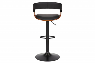 LuxD Dizajnová barová otočná stolička Uriela orech / čierna obr-2