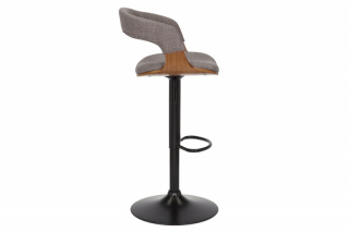 LuxD Dizajnová barová otočná stolička Uriela jaseň / sivá obr-1
