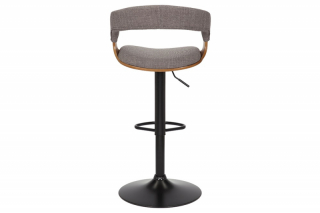LuxD Dizajnová barová otočná stolička Uriela jaseň / sivá obr-2