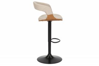 LuxD Dizajnová barová otočná stolička Uriela jaseň / béžová obr-1