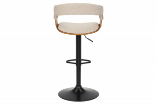 LuxD Dizajnová barová otočná stolička Uriela jaseň / béžová obr-2