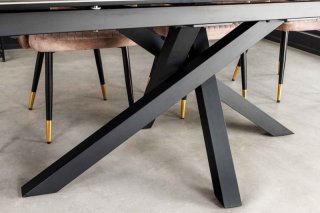 LuxD Rozťahovací keramický stôl Paquita 180-220-260 cm taupe mramor obr-3