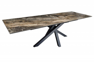 LuxD Rozťahovací keramický stôl Paquita 180-220-260 cm taupe mramor obr-4