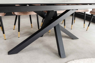 LuxD Rozťahovací keramický stôl Paquita 180-220-260 cm biely mramor obr-3