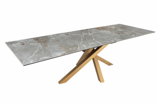 LuxD Rozťahovací keramický stôl Paquita 180-220-260 cm sivý mramor obr-4