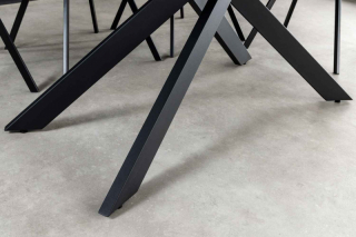 LuxD Rozťahovací keramický stôl Halia 160-200 cm mramor antracit obr-4