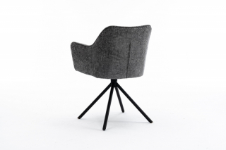 LuxD 28989 Dizajnová otočná stolička Rahiq sivá obr-1