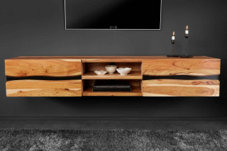 LuxD Dizajnový závesný TV stolík Argentinas 160 cm akácia obr-1