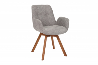 LuxD 28996 Dizajnová otočná stolička Yanisin sivá