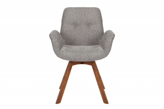 LuxD 28996 Dizajnová otočná stolička Yanisin sivá obr-1