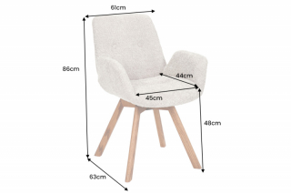 LuxD 28996 Dizajnová otočná stolička Yanisin sivá obr-4
