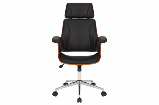 LuxD Dizajnová kancelárska stolička Uriela orech / čierna obr-1