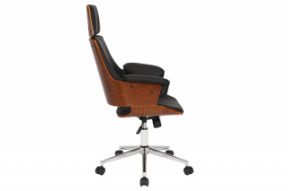 LuxD Dizajnová kancelárska stolička Uriela orech / čierna obr-2