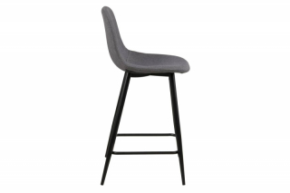 Dkton Dizajnová barová stolička Nayeli, svetlo šedá a čierna 91 cm obr-2