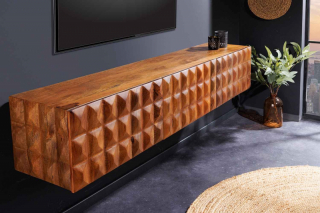 LuxD Dizajnový závesný TV stolík Ladarius 160 cm mango