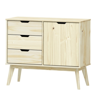 Komoda 1 dvere + 3 zásuvky BONITO lak