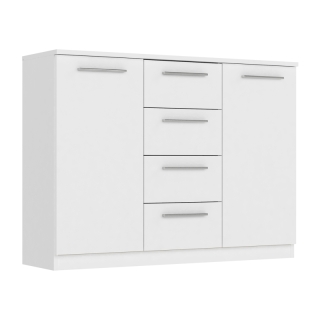 Komoda 2 dvere + 4 zásuvky SURREY biela