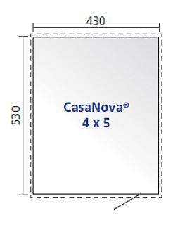 Biohort Záhradný domček BIOHORT CasaNova DUO 430 x 530 (strieborná metalíza) orientace dverí vľavo obr-2